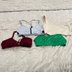 PINK Victoria's Secret Green Logo Bandeau Top